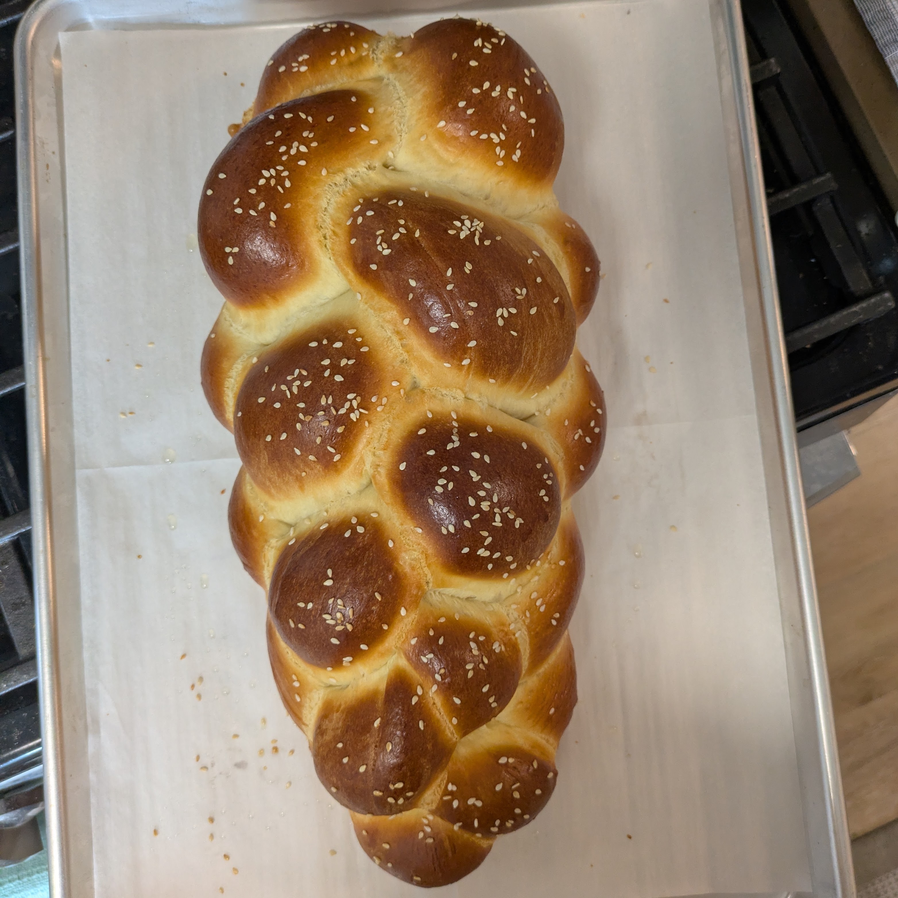 Challah with sesame seeds